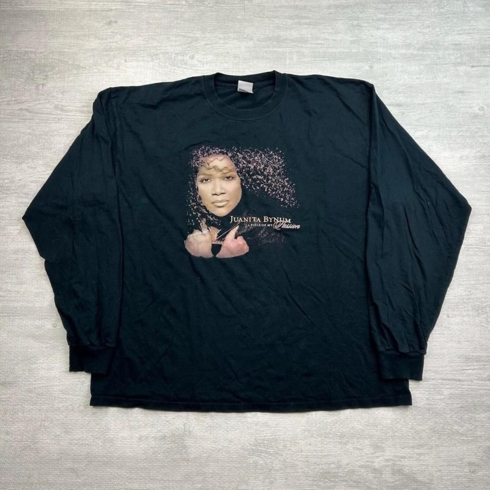 Vintage Juanita Bynum Shirt Mens 2XL Black Long Sleeve Piece My Passion Gospel